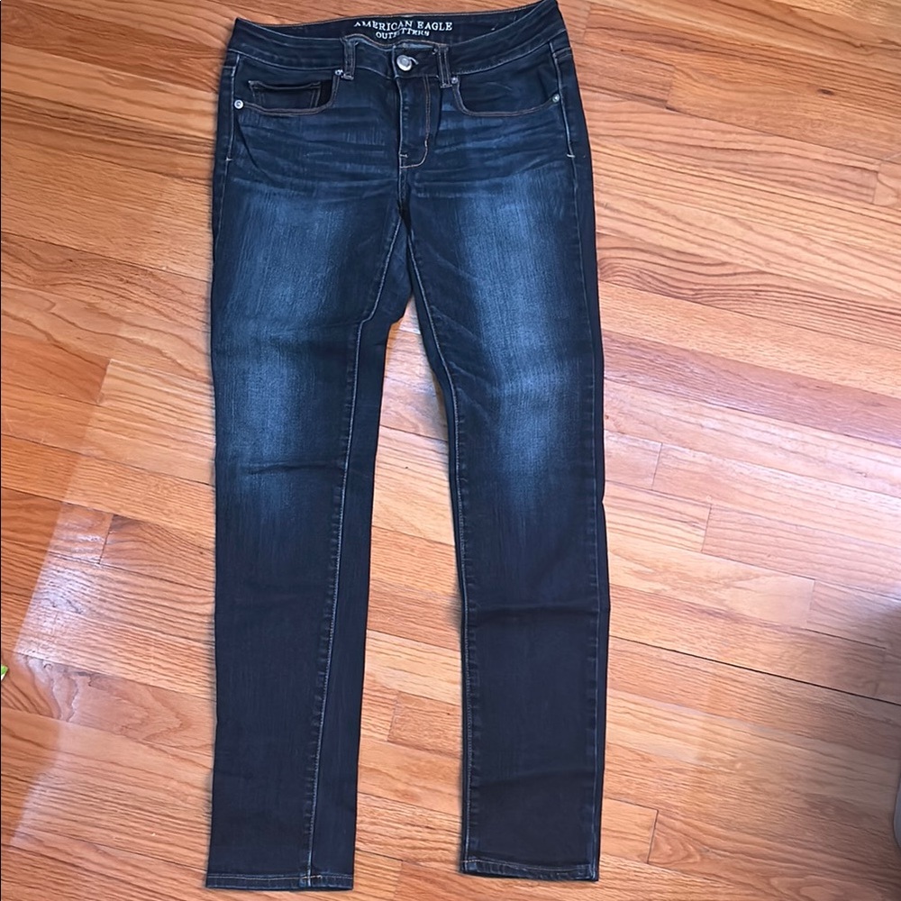 American Eagle Outfitters Black Skinny Jeans Sleek Fit